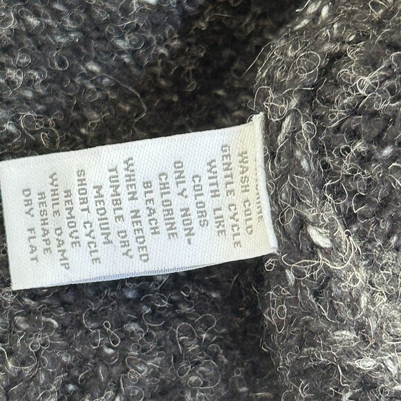 Charter Club Womens Gray Wool Blend Sweater XL Shawl Collar Pullover Cozy New - Picture 4 of 7